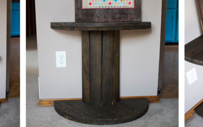 Wooden Spool Side Table